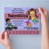 Babyzittend. sjabloon dagzorg flyer (Hand)