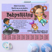 Babyzittend. sjabloon dagzorg flyer (Enkel)