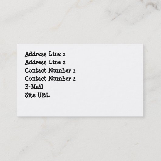 Babyzittend Visitekaartje (Achterkant)