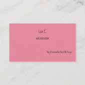 Babyzittend Visitekaartje (Achterkant)