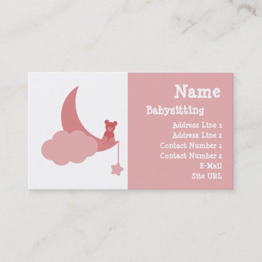 Babyzittend Visitekaartje (Voorkant)