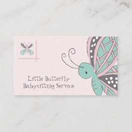 Babyzittende Butterfly Visitekaartje