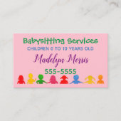 Babyzittende diensten visitekaartje (Voorkant)