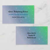 Babyzittende en kinderverzorging visitekaartje (Voorkant / Achterkant)