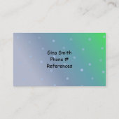 Babyzittende en kinderverzorging visitekaartje (Achterkant)