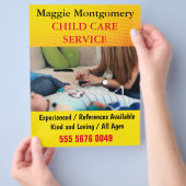 Babyzittende kinderverzorger Adverteren brochure (Hand)