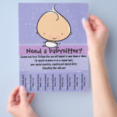 Babyzittende reclamebroeklade flyer (Hand)