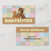 Babyzittende visitekaartjes (Voorkant / Achterkant)