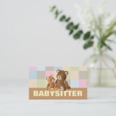 Babyzittende visitekaartjes (Staand voorkant)