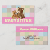 Babyzittende visitekaartjes (Voorkant / Achterkant)