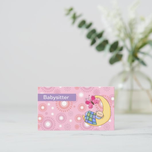 Babyzittende Visitekaartjes (Staand voorkant)