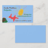 Babyzittende Visitekaartjes - Sunshine Scene (Voorkant / Achterkant)