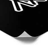 Bac Beat Funny Drummer Bacteria Pun Dark BG Poster (Hoek)