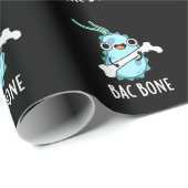 Bac Bone Funny Bacteria Pun Dark BG Cadeaupapier (Rol Hoek)