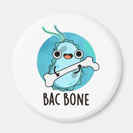 Bac Bone Funny Bacteria Pun Magneet (Voorkant)
