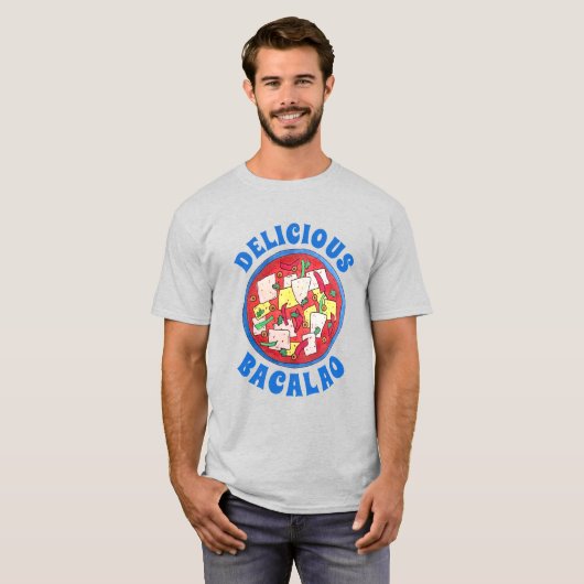 Bacalao Puerto Ricaanse Cuisine Salted Cod Fish St T-shirt (Voorkant volledig)