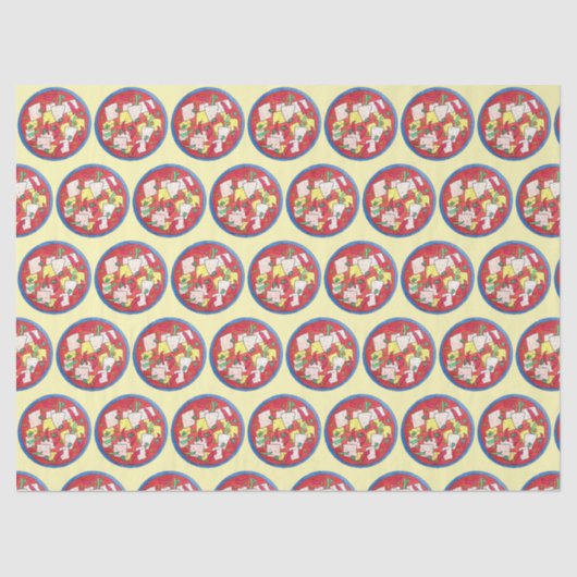 Bacalao Puerto Ricaanse Cuisine Salted Cod Fish St Tissuepapier (Voorkant)