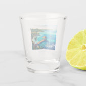 Bacalar-lagune Mexico Shot Glas (Achterkant)