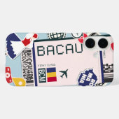 Bacău Roemenië Boarding Pass Case-Mate iPhone Case (Achterkant (horizontaal))