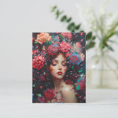 Baccara-Roos Briefkaart (Staand voorkant)