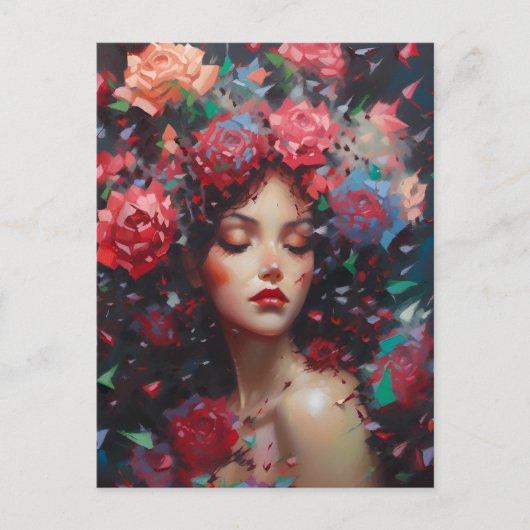 Baccara-Roos Briefkaart (Voorkant)