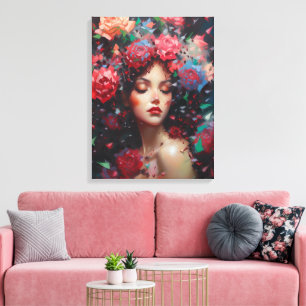 Baccara-Roos Canvas Afdruk