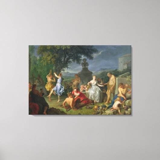 Bacchanal, 1719 (olie op doek) canvas afdruk (Voorkant)