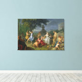 Bacchanal, 1719 (olie op doek) canvas afdruk (Insitu (Houten vloer))