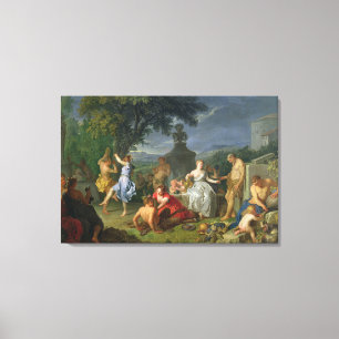 Bacchanal, 1719 (olie op doek) canvas afdruk