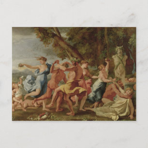 Bacchanal before a Herm, c.1634 Briefkaart