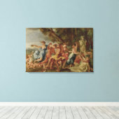 Bacchanal before a Herm, c.1634 Canvas Afdruk (Insitu (Houten vloer))
