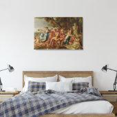 Bacchanal before a Herm, c.1634 Canvas Afdruk (Insitu (Slaapkamer))