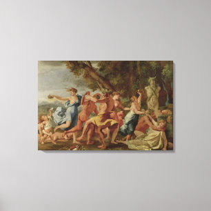 Bacchanal before a Herm, c.1634 Canvas Afdruk