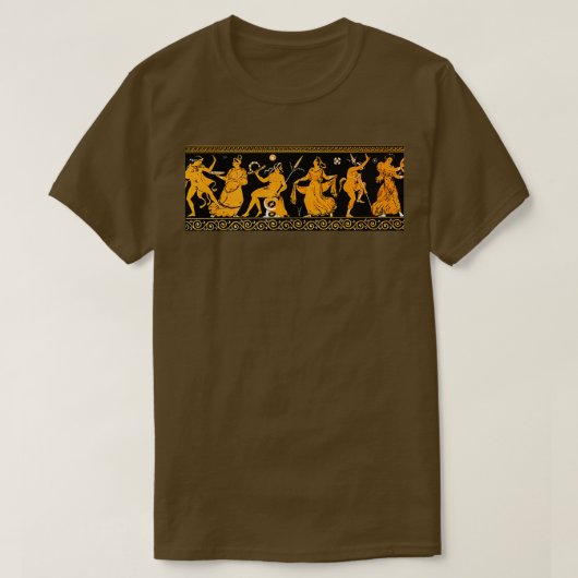 Bacchanalia Greek Vase Attic Red figure T-shirt (Design voorkant)