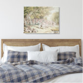 Bacchanalia (pen, inkt en w/c) canvas afdruk (Insitu (Slaapkamer))