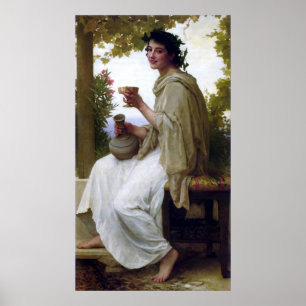 Bacchante door William-Adolphe Bouguereau Poster