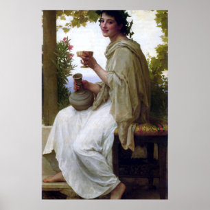 Bacchante door William-Adolphe Bouguereau Poster