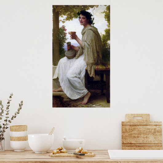 Bacchante door William-Adolphe Bouguereau Poster (Keuken)