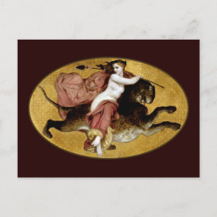 Bacchante op een panter briefkaart