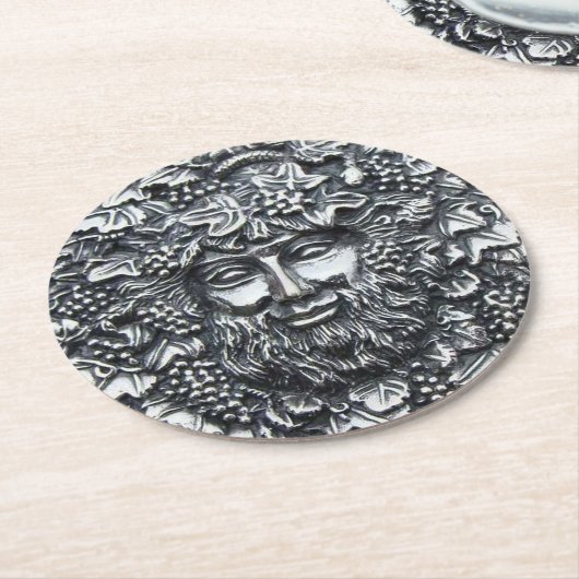 Bacchus 1 ronde kartonnen onderzetter (Gebogen)
