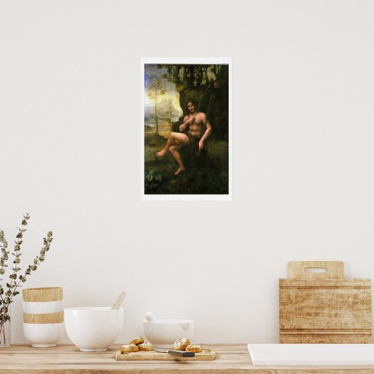 Bacchus, c.1695 (olie op canvas) poster (Keuken)