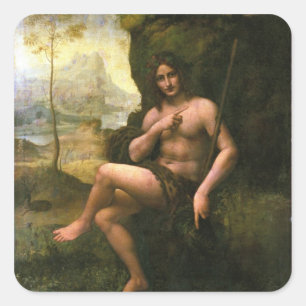 Bacchus, c.1695 (olie op canvas) vierkante sticker