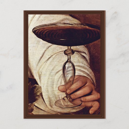 Bacchus, Detail van Michelangelo Merisi da Caravag Briefkaart (Voorkant)