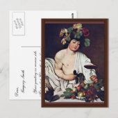Bacchus door Michelangelo Merisi da Caravaggio Briefkaart (Voorkant / Achterkant)
