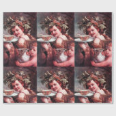 BACCHUS, DRUIVEN EN WIJN VAN ROOS CADEAUPAPIER (Vlak)