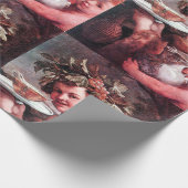 BACCHUS, DRUIVEN EN WIJN VAN ROOS CADEAUPAPIER (Hoek)