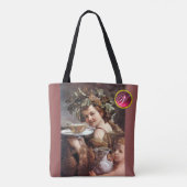 BACCHUS, DRUIVEN EN WITTE GEMSTONMONOGRAM TOTE BAG (Achterkant)