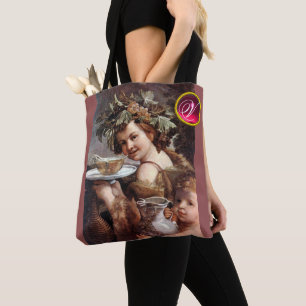 BACCHUS, DRUIVEN EN WITTE GEMSTONMONOGRAM TOTE BAG