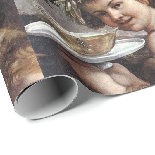 BACCHUS, DRUIVEN EN WITTE WIJN CADEAUPAPIER (Rol Hoek)