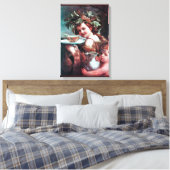 BACCHUS, DRUIVEN EN WITTE WIJN CANVAS AFDRUK (Insitu (Slaapkamer))